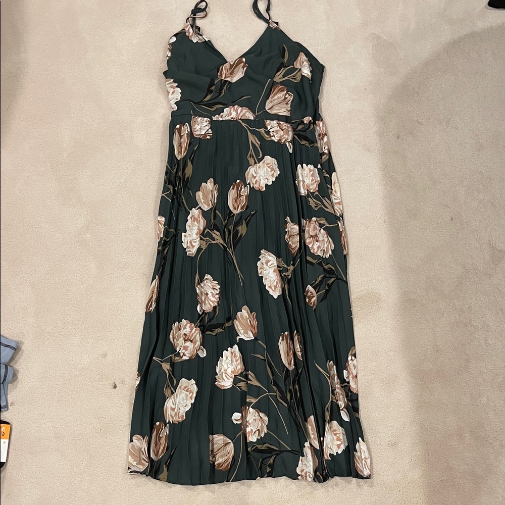 A New Day Dark Green Floral Maxi Dress